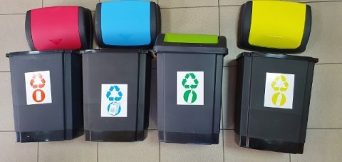 Kosz uchylny do segregacji śmieci 25l pojemnik żółty | 1341 Kosz uchylny do segregacji śmieci 25l pojemnik żółty | 1341