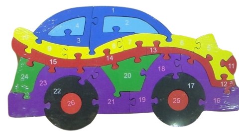 Puzzle drewniane samochód n ok 24 cm. (P642P2) Puzzle drewniane samochód n ok 24 cm. (P642P2)