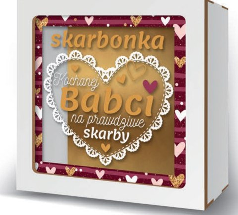 Skarbonka 17,5 x 17,5cm Kochana Babcia prawdziwy skarb Skarbonka 17,5 x 17,5cm Kochana Babcia prawdziwy skarb
