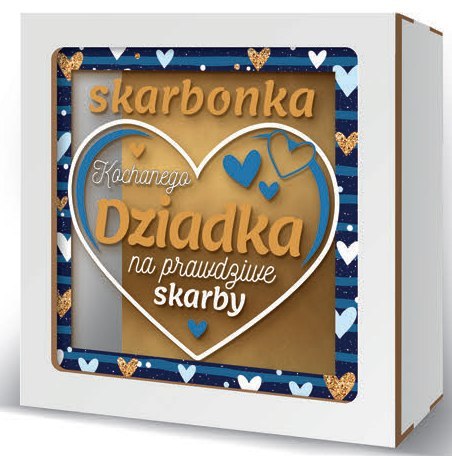 Skarbonka 17,5 x 17,5cm Kochany Dziadek prawdziwy Skarb Skarbonka 17,5 x 17,5cm Kochany Dziadek prawdziwy Skarb