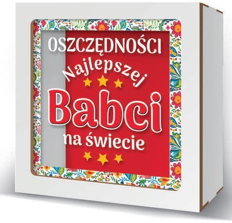 Skarbonka 17,5 x 17,5cm Najlepsza Babcia na świecie Skarbonka 17,5 x 17,5cm Najlepsza Babcia na świecie