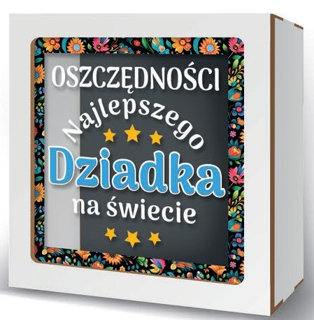 Skarbonka 17,5 x 17,5cm Najlepszy Dziadek na świecie Skarbonka 17,5 x 17,5cm Najlepszy Dziadek na świecie