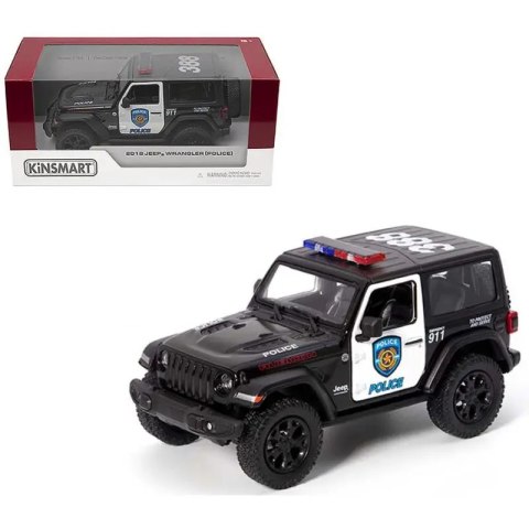 Auto metalowe KINSMART 2018 JEEP WRANGLER POLICJA 1:34 K-124 Auto metalowe KINSMART 2018 JEEP WRANGLER POLICJA 1:34 K-124