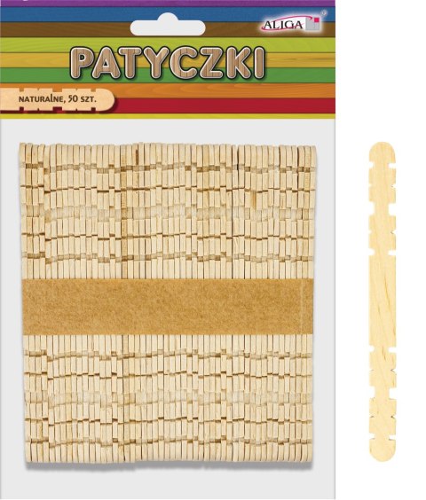 Patyczki konstrukcyjne rozm.114 x 10 x 2mm,op.50szt. PK-3397 Patyczki konstrukcyjne rozm.114 x 10 x 2mm,op.50szt. PK-3397
