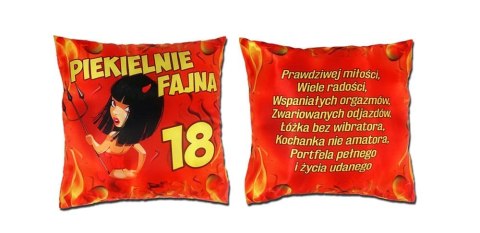 Poduszka urodzinowa - Piekielnie fajna 18 Poduszka urodzinowa - Piekielnie fajna 18