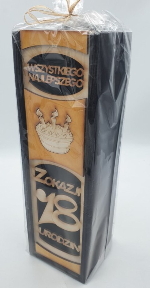 Skrzynka drewniana na alkohol 18 URODZINY Skrzynka drewniana na alkohol 18 URODZINY