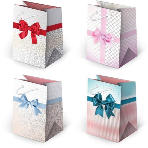 Torebki ozdobne 10szt. T-5L set 23 Kokardy Białe 10 x 16 x 6 cm Torebki ozdobne 10szt. T-5L set 23 Kokardy Białe 10 x 16 x 6 cm