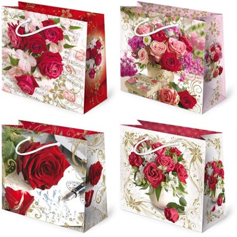 Torebki ozdobne 10szt. T-6L set 120 Róża romantyczna 16,5 x 15,5 x 7 cm Torebki ozdobne 10szt. T-6L set 120 Róża romantyczna 16,5 x 15,5 x 7 cm