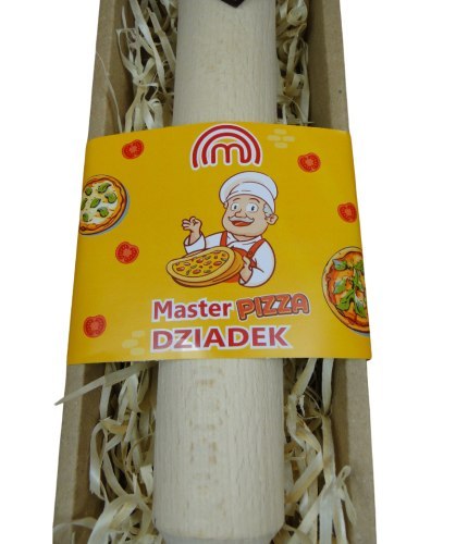 Wałek do ciasta pizzy w pudełku dla Dziadka 42 x 9 cm. Wałek do ciasta pizzy w pudełku dla Dziadka 42 x 9 cm.