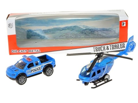 Zestaw helikopter i auto metalowe 25 x 7 x 6cm Zestaw helikopter i auto metalowe 25 x 7 x 6cm