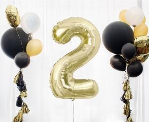 Balon foliowy B&C, cyfra 2, szampańska, 85 cm AA CH-B8H2 Balon foliowy B&C, cyfra 2, szampańska, 85 cm AA CH-B8H2
