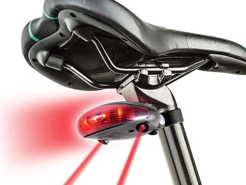 Lampka rowerowa tylna laserowa 5 led laser linia oświetlenie tylne drogi 14498 Lampka rowerowa tylna laserowa 5 led laser linia oświetlenie tylne drogi 14498