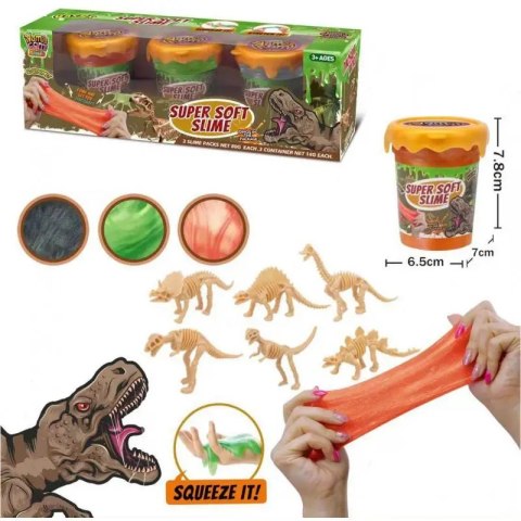 Masa magiczna slime 3szt. DINOZAURY A-0466 Masa magiczna slime 3szt. DINOZAURY A-0466
