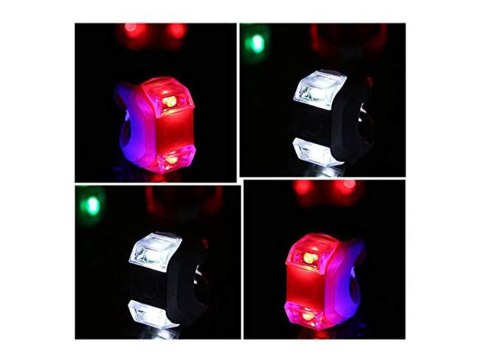 Oświetlenie rowerowe lampki led przód tył 2 szt. 14399 Oświetlenie rowerowe lampki led przód tył 2 szt. 14399