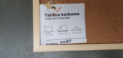 Tablica korkowa 60 x 40cm Tablica korkowa 60 x 40cm
