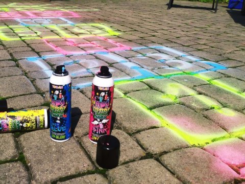 Tuban neonowa Kreda spray zrób graffiti ZA4518 Tuban neonowa Kreda spray zrób graffiti ZA4518