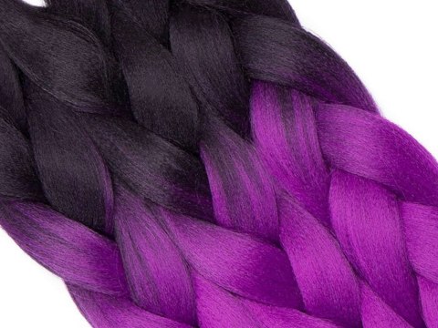 Włosy syntetyczne na warkoczyki ombre kolorowe fiolet Włosy syntetyczne na warkoczyki ombre kolorowe fiolet