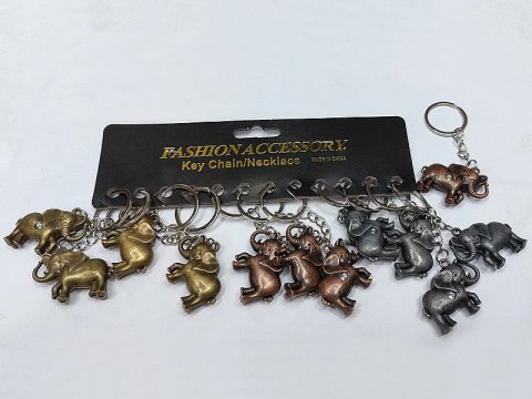 Brelok metalowy 12szt. SŁOŃ Brelok metalowy 12szt. SŁOŃ