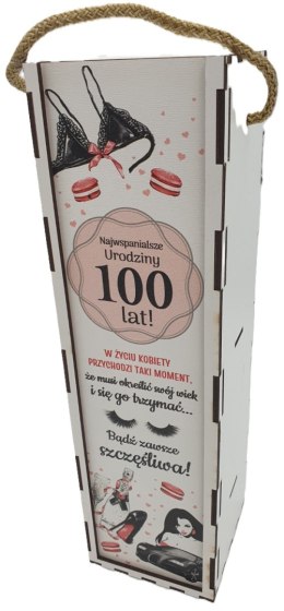 Skrzynka pudełko na butelkę 100 lat