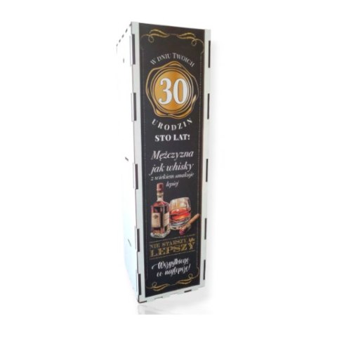 Skrzynka pudełko butelkę 30 Urodziny WHISKY Skrzynka pudełko butelkę 30 Urodziny WHISKY