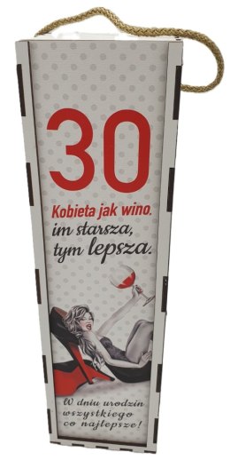 Skrzynka pudełko na butelkę alkoholu 30 Urodziny