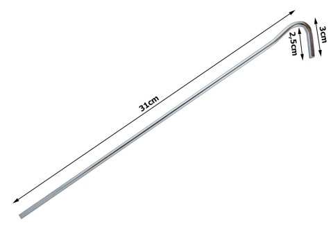 Szpilki do namiotu mocujące śledzie kotwy stal 31cm 10szt. hak haczyk kołki Szpilki do namiotu mocujące śledzie kotwy stal 31cm 10szt. hak haczyk kołki