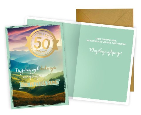 Karnet 50 urodziny cytat PR-569 Karnet 50 urodziny cytat PR-569
