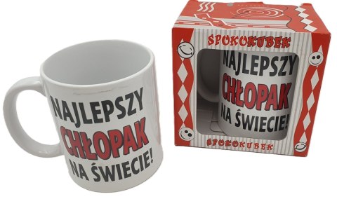 Kubek ceramiczny w ozdobnym opakowaniu "Najlepszy Chłopak na Świecie" Kubek ceramiczny w ozdobnym opakowaniu "Najlepszy Chłopak na Świecie"