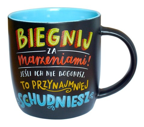 Kubek tablicowy 300ml "Biegnij za marzeniami" TB-002 Kubek tablicowy 300ml "Biegnij za marzeniami" TB-002
