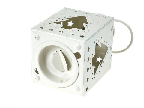 Lampion na tealight z motywem świątecznym 12 x 6 x 6cm metalowy Lampion na tealight z motywem świątecznym 12 x 6 x 6cm metalowy
