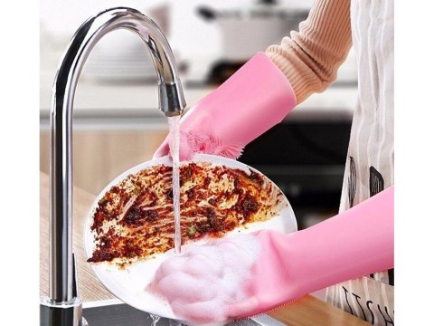 Rękawice do mycia naczyń myjka kuchenne silikonowe Rękawice do mycia naczyń myjka kuchenne silikonowe