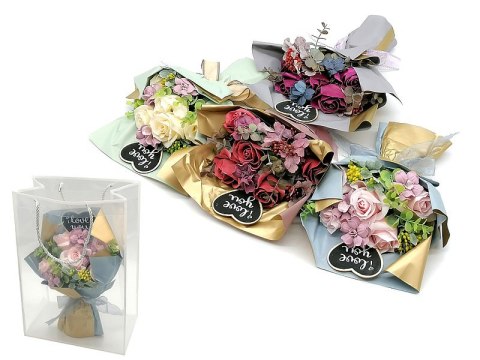 Bukiet róż w ozdobnej torebce 30 x 15x20cm Bukiet róż w ozdobnej torebce 30 x 15x20cm