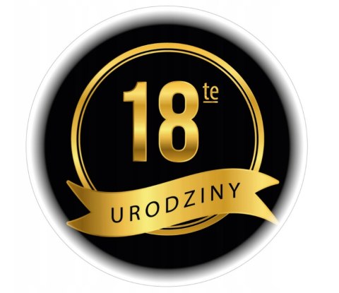 Naklejki 18-te urodziny 12 szt Naklejki 18-te urodziny 12 szt