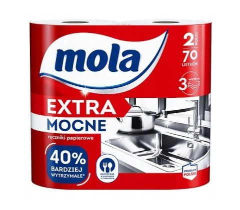 Ręcznik papierowy Mola Extra Mocne 3-warstwowy 2 rolki Ręcznik papierowy Mola Extra Mocne 3-warstwowy 2 rolki