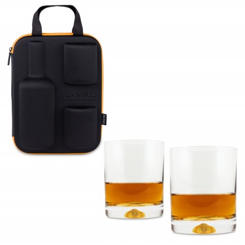 Etui na whisky z 2 szklankami na ślub Walentynki Etui na whisky z 2 szklankami na ślub Walentynki