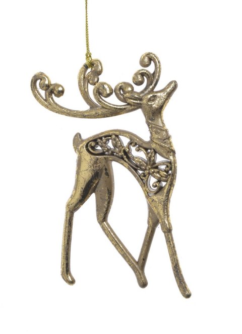 Zawieszka świąteczna - jeleń renifer złoty 12cm | 9CAN9357_GLD Zawieszka świąteczna - jeleń renifer złoty 12cm | 9CAN9357_GLD
