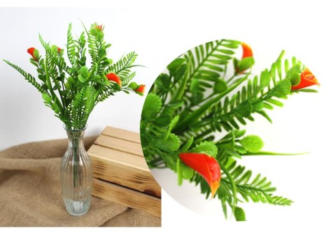 Bukiet 2szt sztuczny kalia drobna 37 cm 5 łodyg (główka 2,5x1,5 cm) POMARAŃCZOWY MZ-068C Bukiet 2szt sztuczny kalia drobna 37 cm 5 łodyg (główka 2,5x1,5 cm) POMARAŃCZOWY MZ-068C