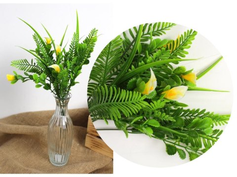 Bukiet 2szt sztuczny kalia drobna 37 cm 5 łodyg (główka 2,5x1,5 cm) ŻÓŁTY MZ-068B Bukiet 2szt sztuczny kalia drobna 37 cm 5 łodyg (główka 2,5x1,5 cm) ŻÓŁTY MZ-068B