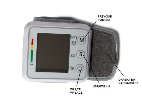 Ciśnieniomierz nadgarstkowy elektroniczny lcd etui Ciśnieniomierz nadgarstkowy elektroniczny lcd etui