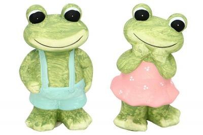 Figura ceramiczna żaba 11 x 8,5 x 20cm Figura ceramiczna żaba 11 x 8,5 x 20cm