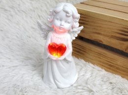 Figurka anioł z czerwonym sercem 15 x 8 x 5,5 cm SN55879