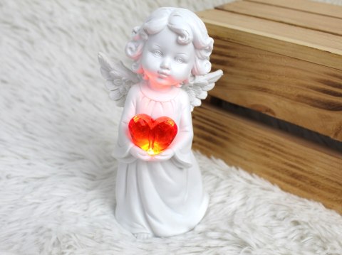 Figurka anioł z czerwonym sercem 15 x 8 x 5,5 cm SN55879 Figurka anioł z czerwonym sercem 15 x 8 x 5,5 cm SN55879