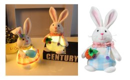 Figurka lampka led świecąca PAN ZAJĄC 20 x 15 x 12 cm XCC-002B