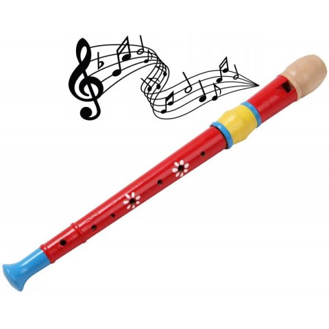 Flet drewniany kolorowy 32cm A-1315 Flet drewniany kolorowy 32cm A-1315