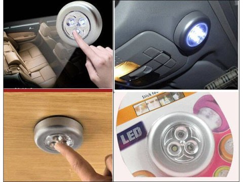 Lampka dotykowa bezprzewodowa samoprzylepna stick touch 3 led do szafy Lampka dotykowa bezprzewodowa samoprzylepna stick touch 3 led do szafy