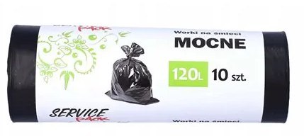 Mocne worki na śmieci 120L 10 sztuk STELLA 3968 Mocne worki na śmieci 120L 10 sztuk STELLA 3968