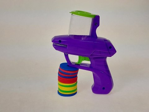 Pistolet na krążki piankowe 21 x 16 x 5cm Pistolet na krążki piankowe 21 x 16 x 5cm