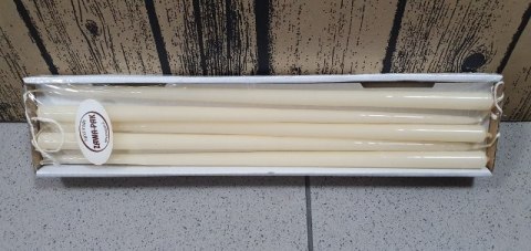 Świeca stroikowa 12szt KREMOWA Świeca stroikowa 12szt KREMOWA