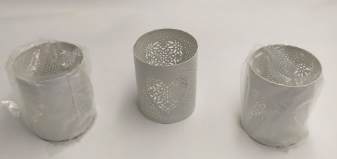 Świecznik metalowy biały | ISM-1512 Świecznik metalowy biały | ISM-1512