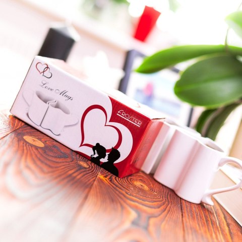 Zakochane kubki Biały zestaw komplet Mąż Żona ŚLUB Zakochane kubki Biały zestaw komplet Mąż Żona ŚLUB